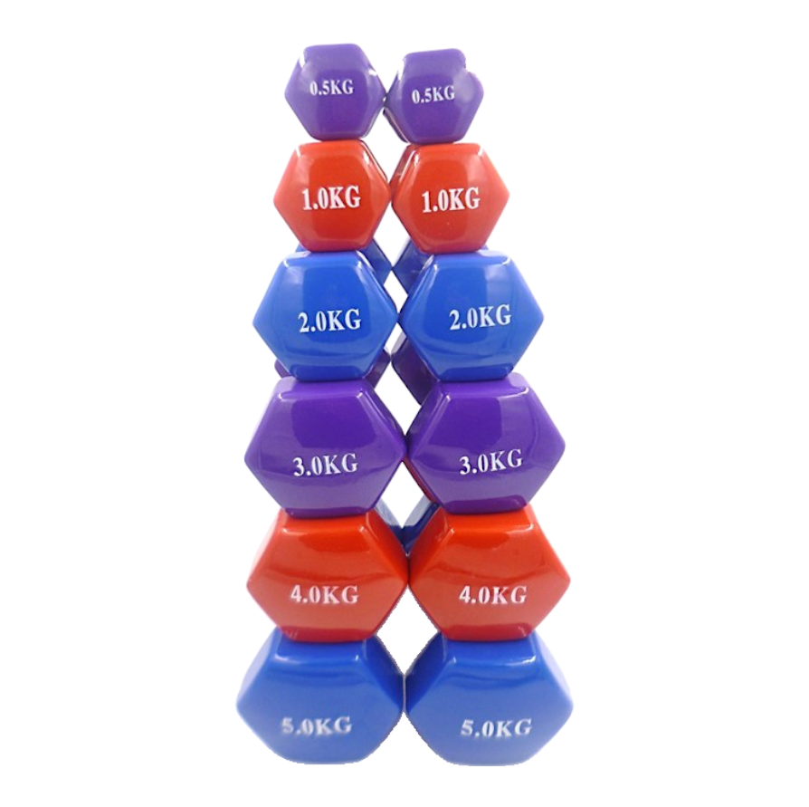 Vinyl Dumbbell Pair Set Iron Neoprene 36-5