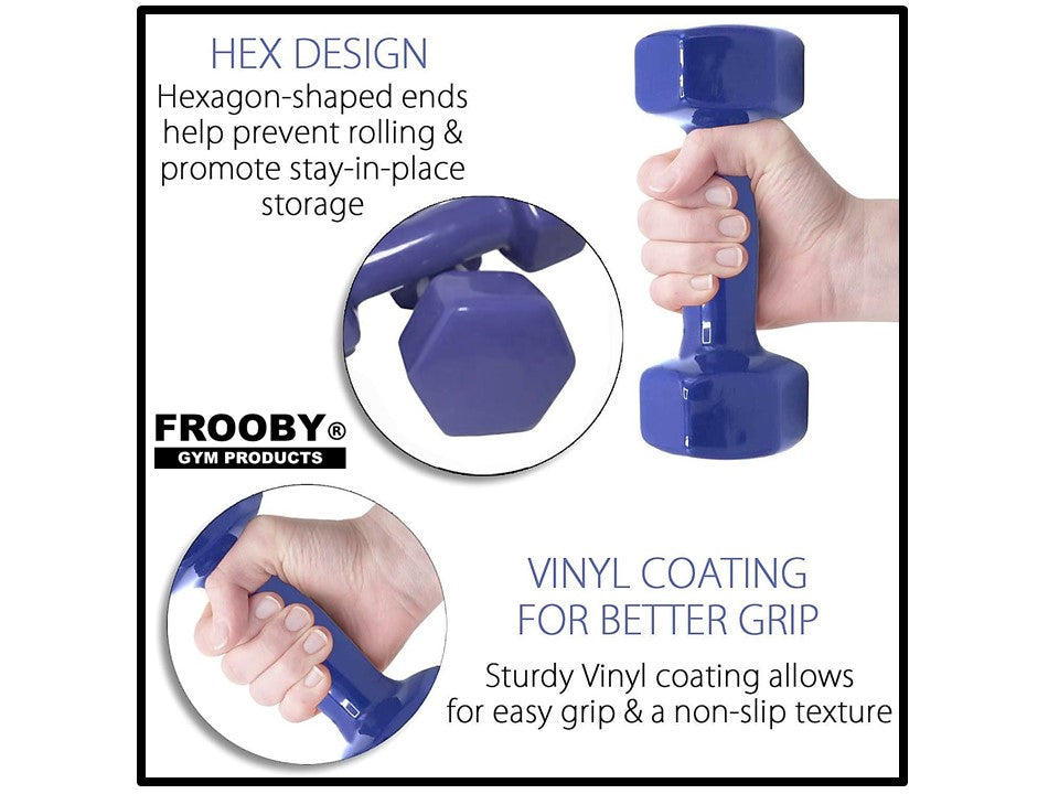 Vinyl Dumbbell Pair Set Iron Neoprene 36-5