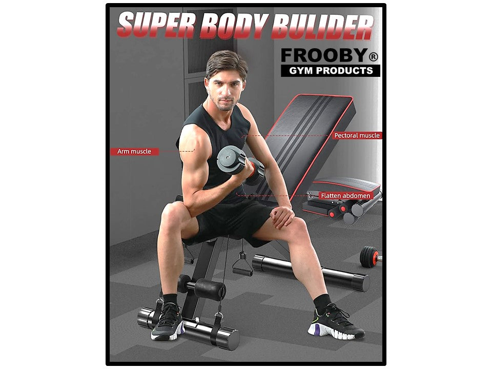 Foldable Gym Weight Bench 7 Incline Adjustable 36-7