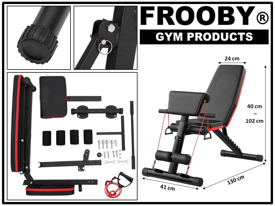 Foldable Gym Weight Bench 7 Incline Adjustable 36-8