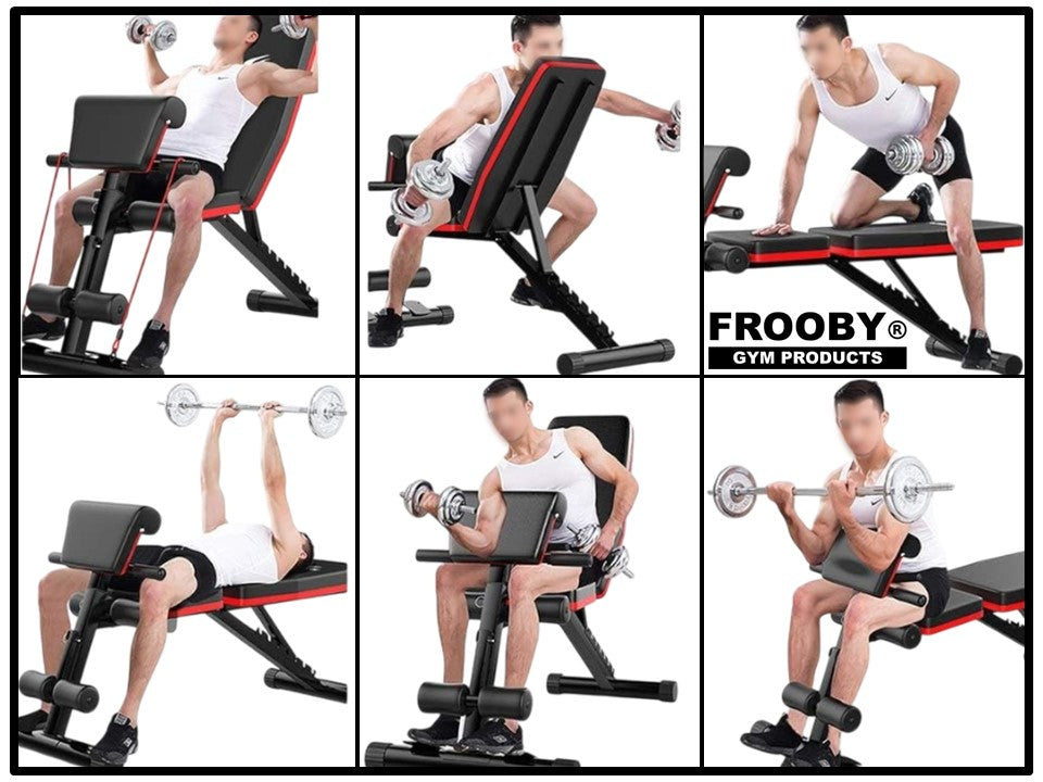 Foldable Gym Weight Bench 7 Incline Adjustable 36-8