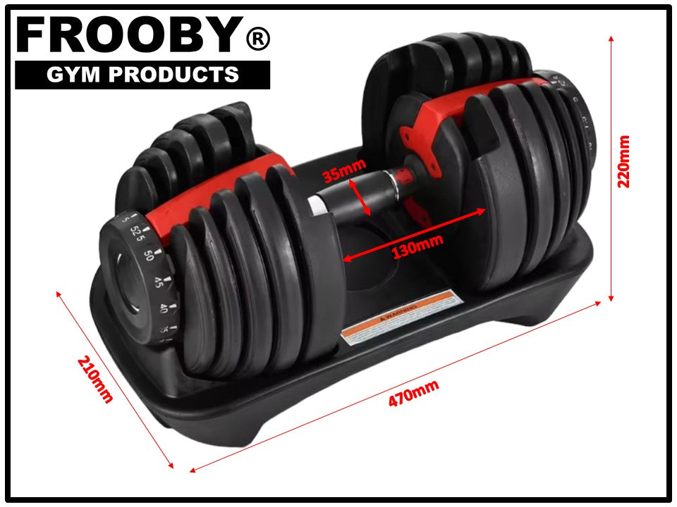 Adjustable Dumbbell 24kg Home Gym 15 In 1 Quick Dial