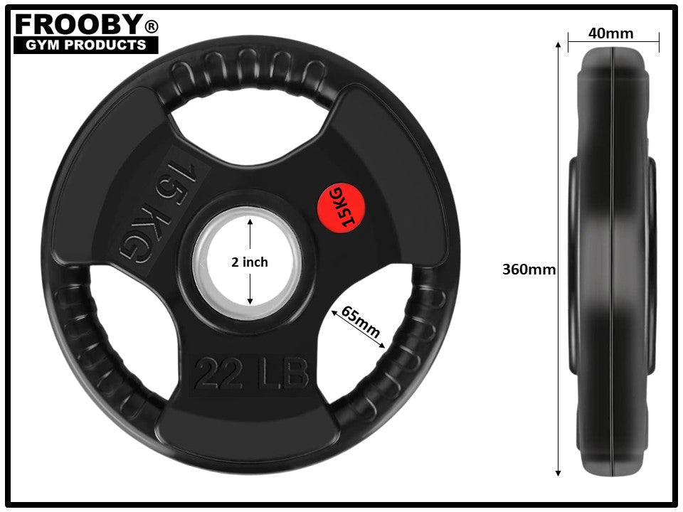 Weight Plates Pair Cast Iron 2" Hole Barbell Weights