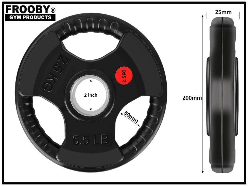 Weight Plates Pair Cast Iron 2" Hole Barbell Weights
