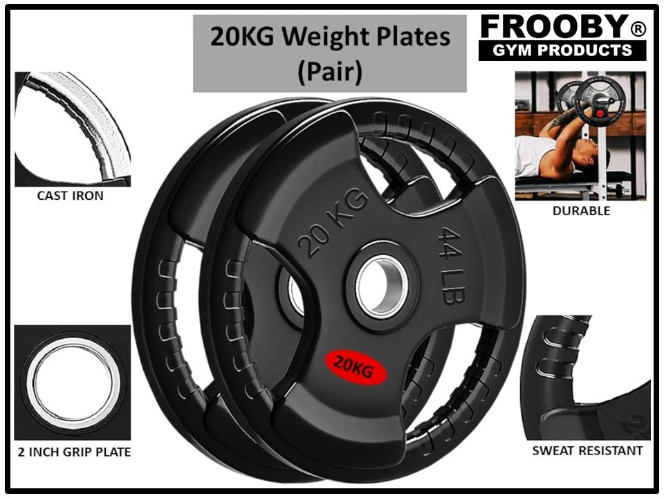 Weight Plates Pair Cast Iron 2" Hole Barbell Weights