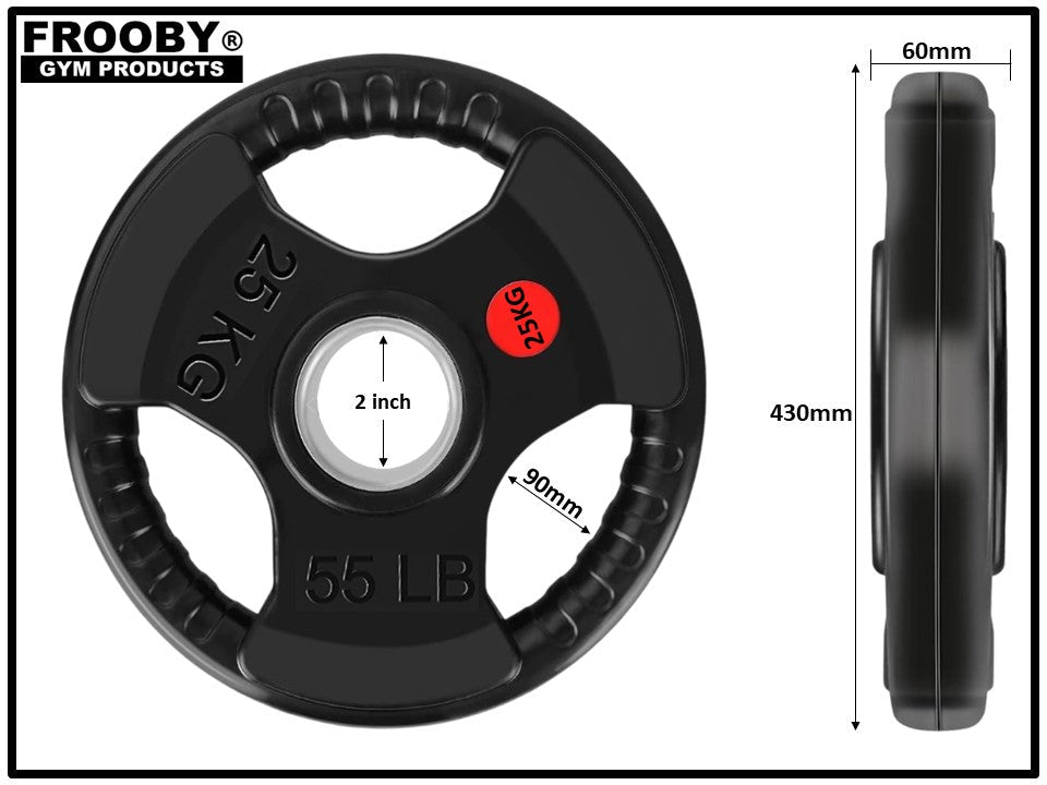 Weight Plates Pair Cast Iron 2" Hole Barbell Weights