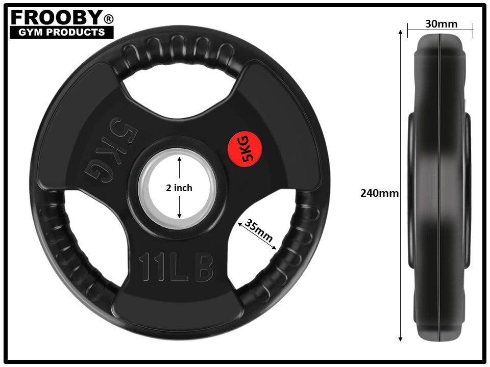 Weight Plates Pair Cast Iron 2" Hole Barbell Weights